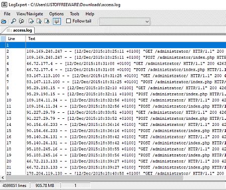 Toradh íomhá ar Log File Reader