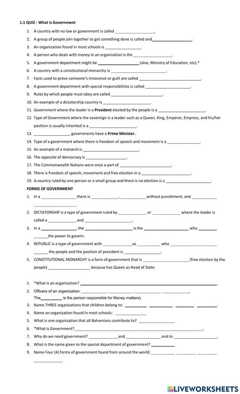 Image result for Grade 9 Worksheets Social Studies Government