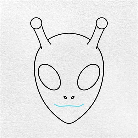 Alien Face Drawing - HelloArtsy