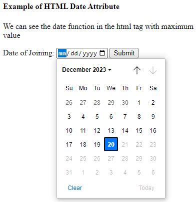 Date Tag in HTML に対する画像結果