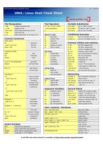 Image result for Cheat Sheet for Shell Script