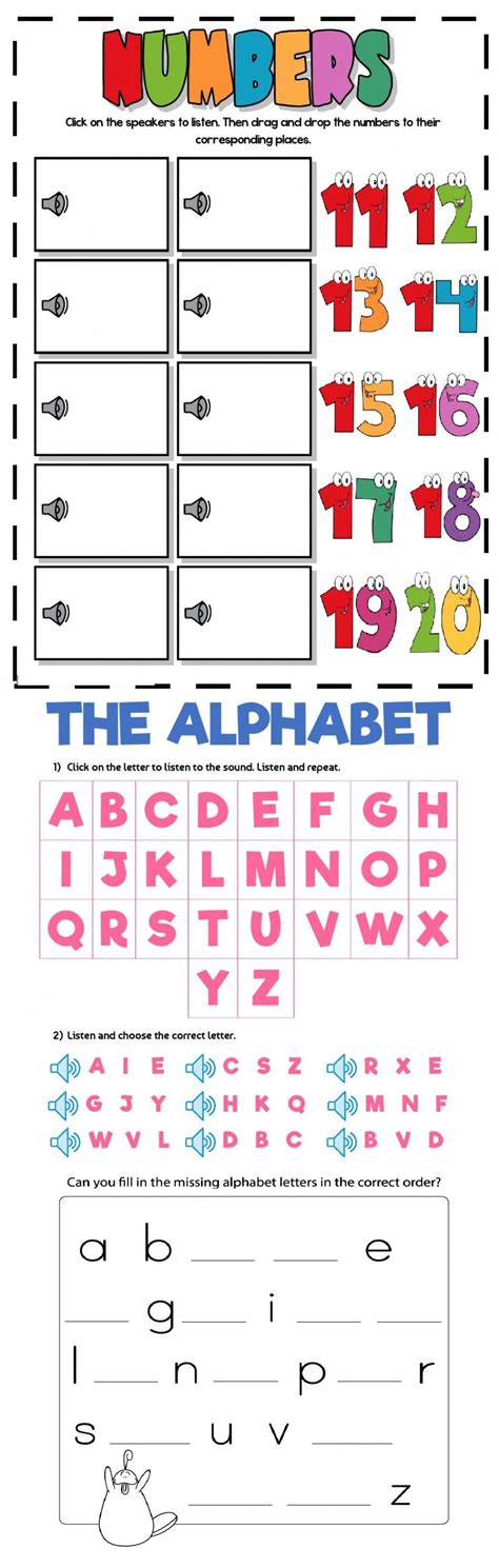 Letters and Numbers Activity Sorting Printable Worksheets - Kidpid ...