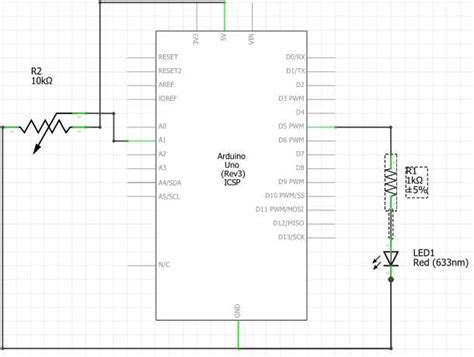 Image result for Potentiometer and LED Arduino