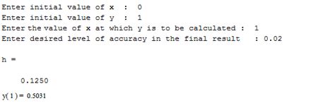 Image result for Euler Matlab Code