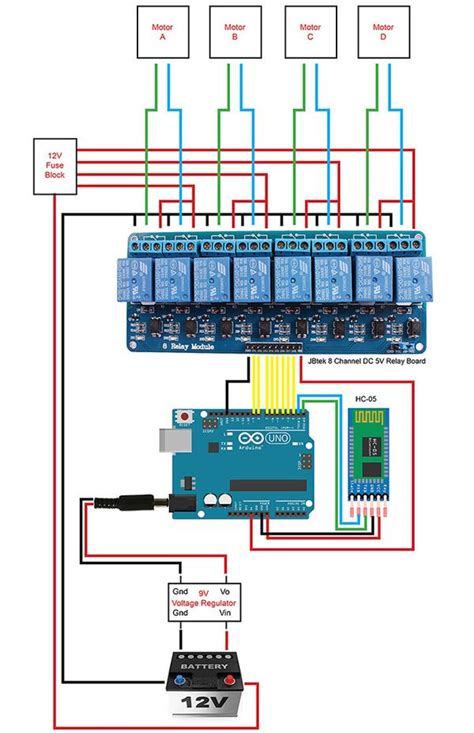 Toradh íomhá ar 8 Channel Relay Board Connection with Sensor