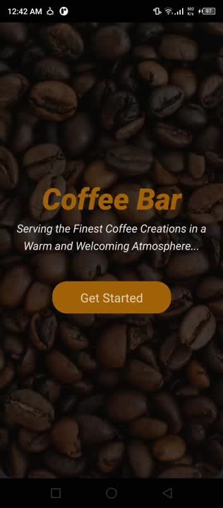 Toradh íomhá ar React Native Coffee