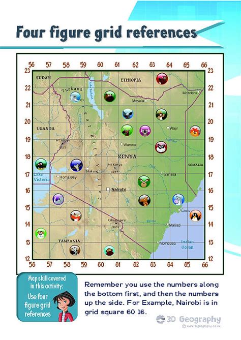 Image result for Grid Reference Map for Kids