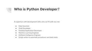 Image result for Who Is the Python Developer