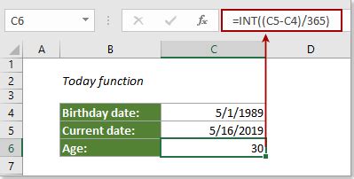 Image result for Excel Today Function