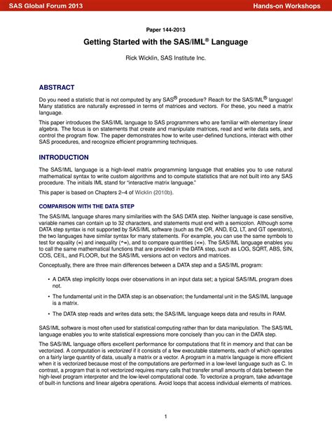 Image result for SAS/IML