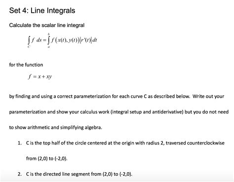 Toradh íomhá ar Finding Line Integral of a Scalar Function