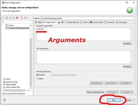 Run Java in Eclipse に対する画像結果