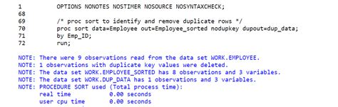 Drop Variables in Proc Sort in SAS に対する画像結果