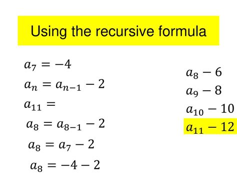 Image result for Algebra 1 Recursive Formula