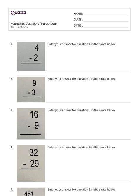 Image result for 7th Grade Math Subtraction Worksheets