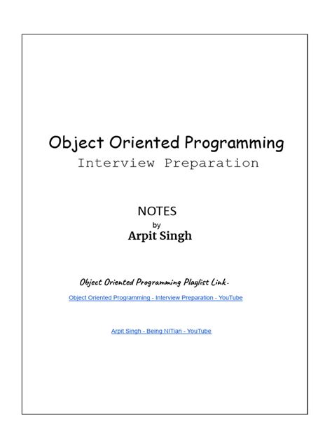 Toradh íomhá ar Object-Oriented Programming Notes