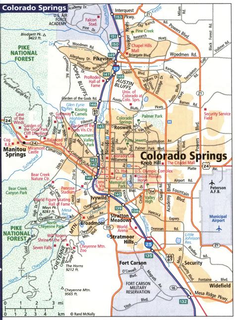 Image result for Colorado Springs Map