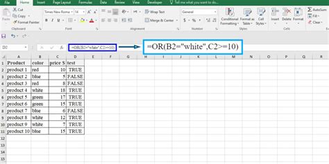 Image result for Formula of And/Or Function in Excel