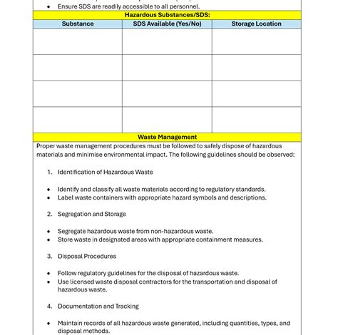 Toradh íomhá ar Editable Method Statement Template