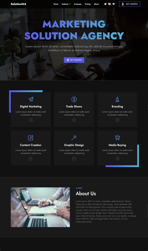 Bootstrap Header Template