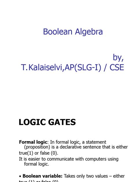 Toradh íomhá ar Boolean Algebra Introduction