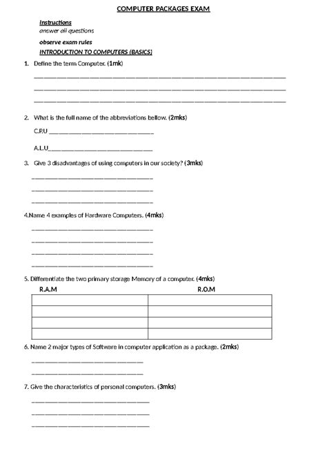 Computer Packages Questions and Answers に対する画像結果