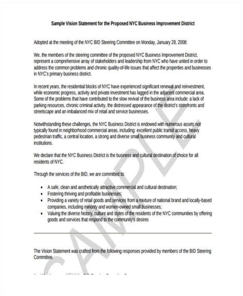 Image result for Small Business Vision Statement Examples