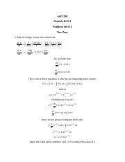 Mat330 Module 2 に対する画像結果