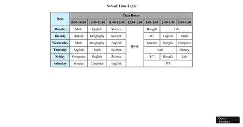 HTML 5 Table に対する画像結果