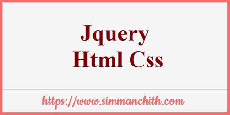 jQuery CSS Sample に対する画像結果