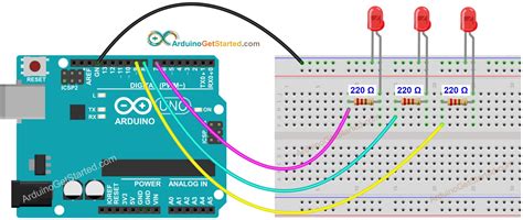 Image result for Circuit Diagram of 8 LED Arduino