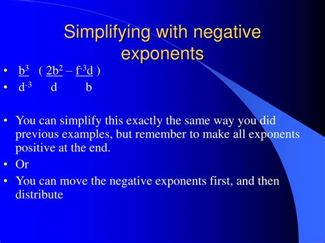 Afbeeldingsresultaten voor Simplifying Negative Exponents