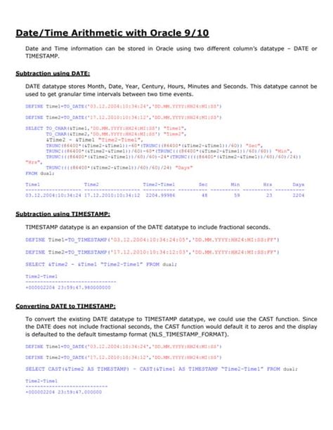 Oracle SQL Date Function Cheat Sheet に対する画像結果