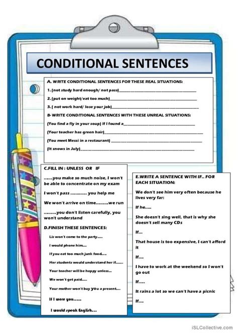 Image result for Conditional Writing Task Sentences