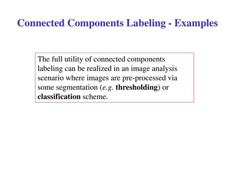 Connected Components Programming Label に対する画像結果