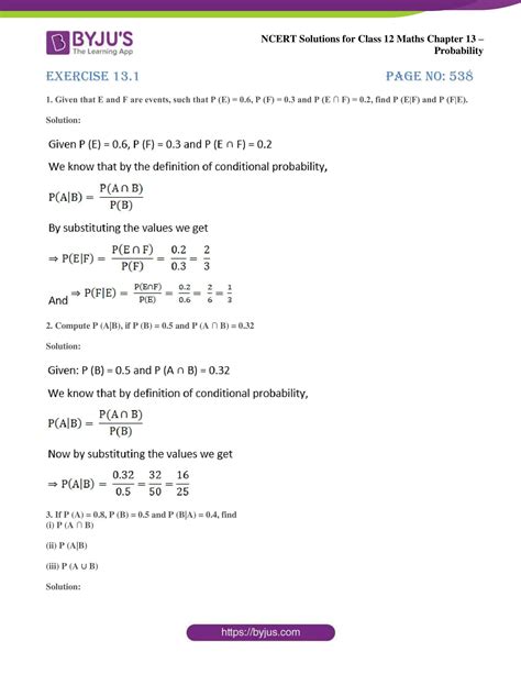 Class 12 Maths Probability Chapter 13.3 માટે ઇમેજ પરિણામ