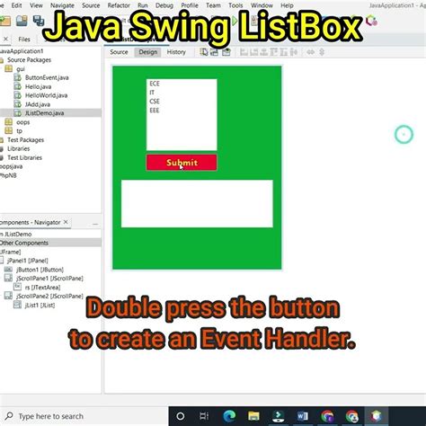 Afbeeldingsresultaten voor Jlist Java Swing