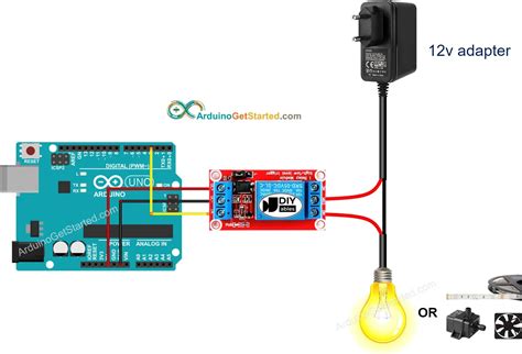 Image result for Arduino 12V Relay Module Wiring