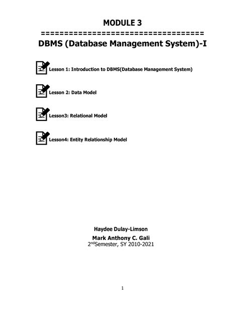 Image result for Module Management Database