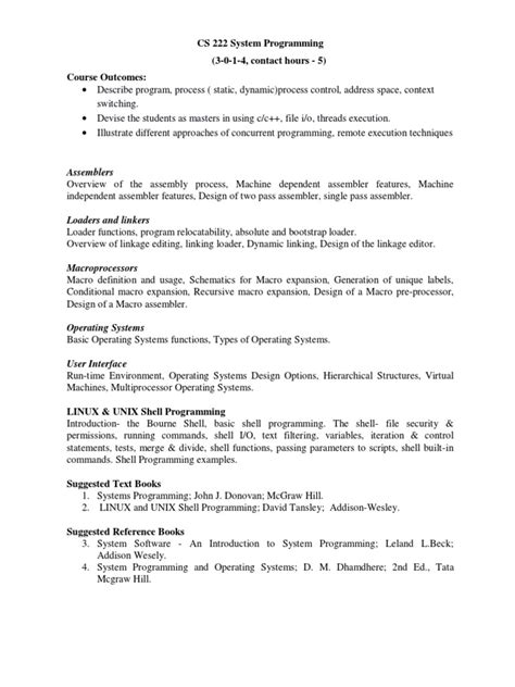 Image result for System Programming Syllabus