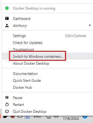 Image result for Switch Docker to Windows Containers