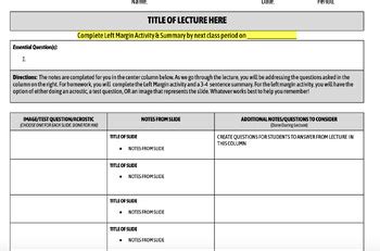 Image result for Printable Template Focus Notes