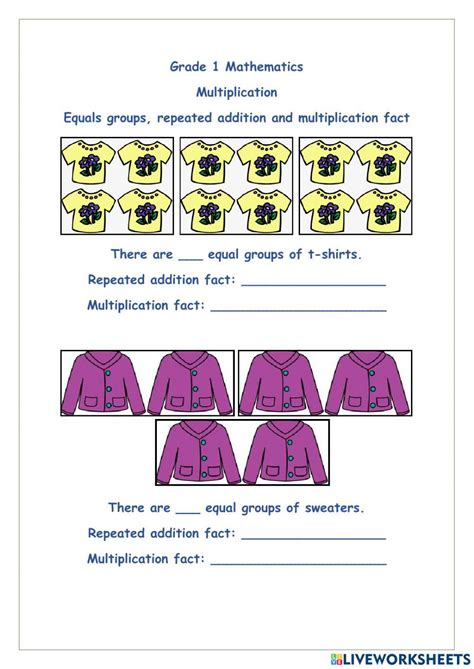 Image result for Grade One Multiplication