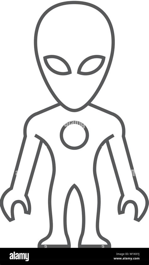 Image result for Alien Looking Back Outline