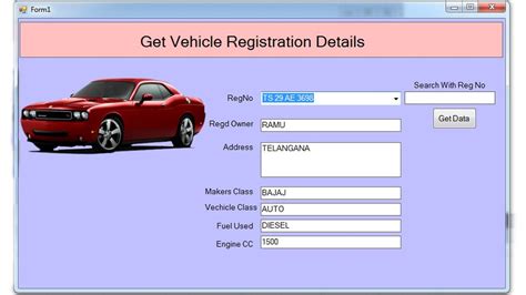 Image result for Vehicle Data Entry Form
