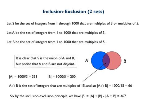 Afbeeldingsresultaten voor Inclusion Exclusion Principle Probability
