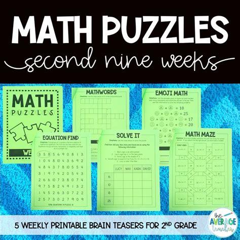 Image result for Math Puzzles 2nd Grade