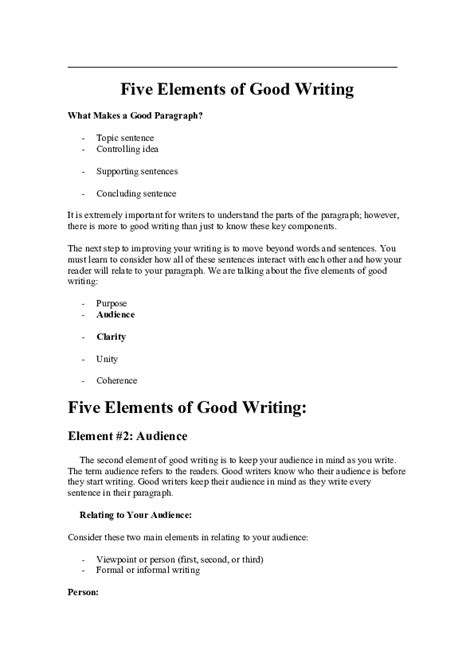Image result for Elements of Writing