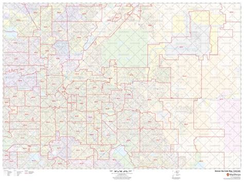 Image result for Denver Colorado Zip Code Map