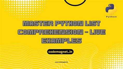 Image result for Python List Comprehension Examples